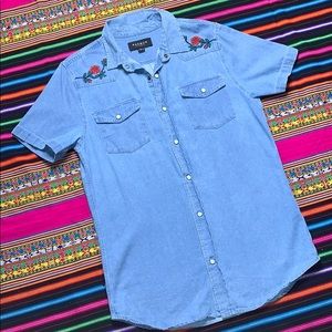 Denim button up